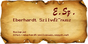 Eberhardt Szilvánusz névjegykártya
